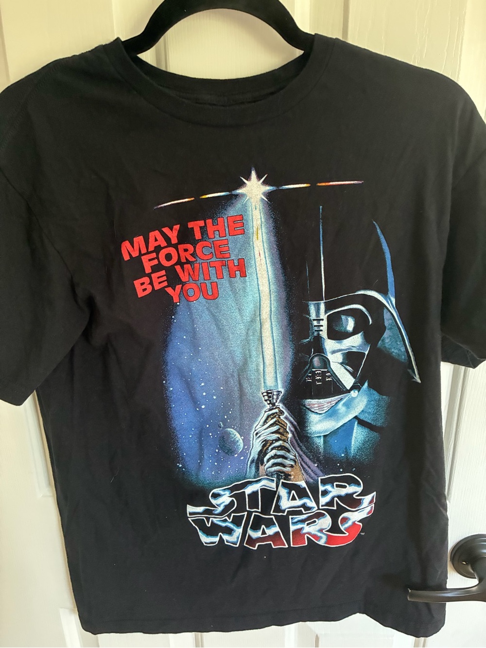 Star Wars Black Darth Vader Graphic Tee - May The Force Be With You Medium